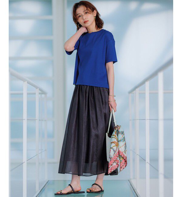 23区「【GLOW8月号掲載/接触冷感】半袖 クロップド IT TEE」|Tシャツ・カットソー|