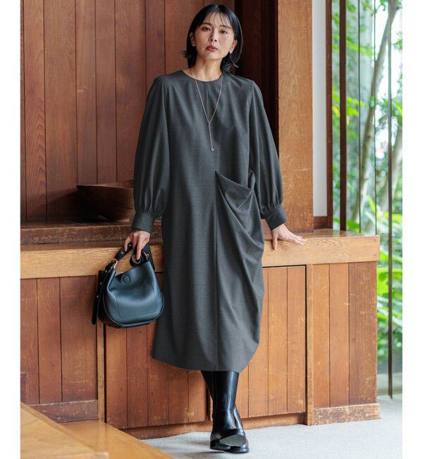 23区「【洗える】TWマットクロス ワンピース」|ワンピース|