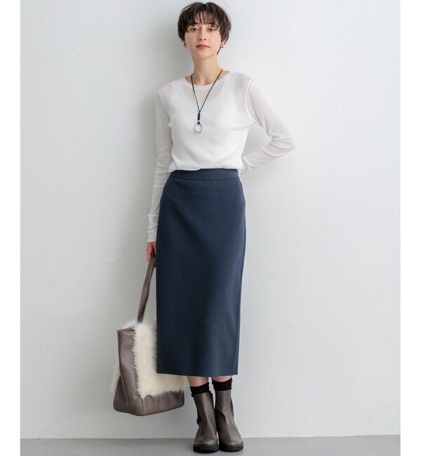 23区「【SLOW/一部店舗限定】シアーリブロンTEE クルーネック カットソー」|Tシャツ・カットソー|