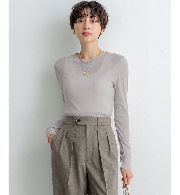 23区「【SLOW/一部店舗限定】シアーリブロンTEE クルーネック カットソー」|Tシャツ・カットソー|ﾗｲﾄｸﾞﾚ