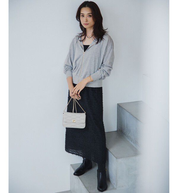 23区「【洗える】オータムシャイニー ニットパーカー」|パーカー|