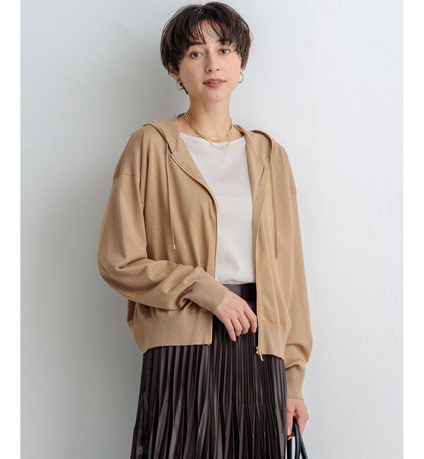23区「【洗える】オータムシャイニー ニットパーカー」|パーカー|ゴールド系