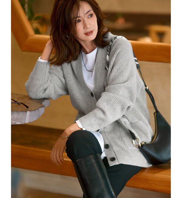 23区「【洗える】カシミヤブレンド ニット カーディガン」|カーディガン|ﾗｲﾄｸﾞﾚ