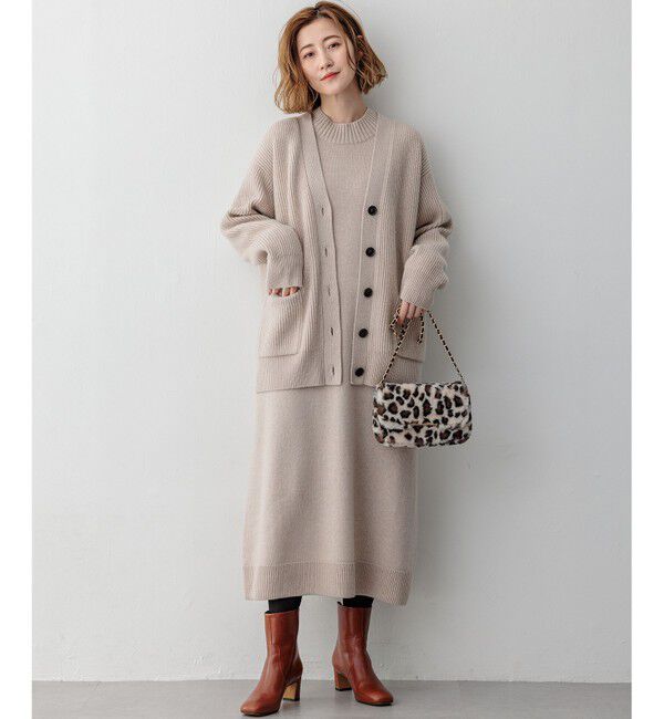 23区「【洗える】カシミヤブレンド ニット カーディガン」|カーディガン|