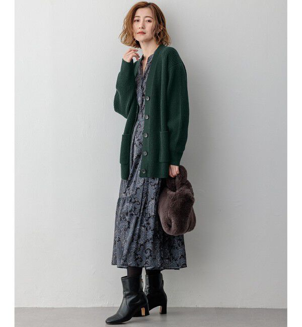 23区「【洗える】カシミヤブレンド ニット カーディガン」|カーディガン|