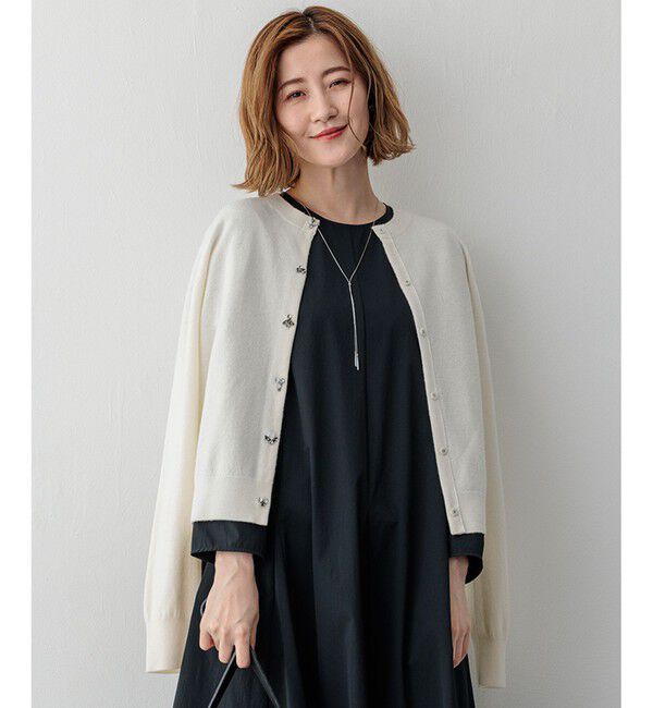 23区「ビジューニット カーディガン」|カーディガン|アイボリー系