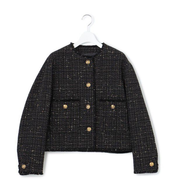 23区「【滝沢眞規子さん着用】GIOLICA ボタン ツイード ジャケット」|ノーカラージャケット|