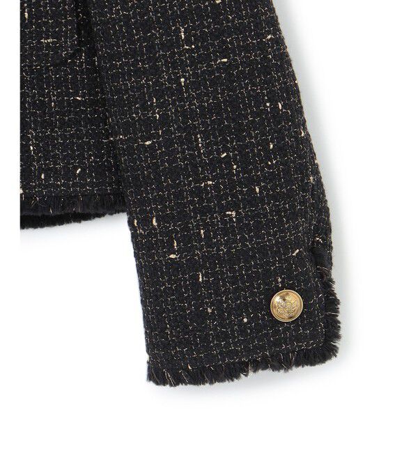 23区「【滝沢眞規子さん着用】GIOLICA ボタン ツイード ジャケット」|ノーカラージャケット|