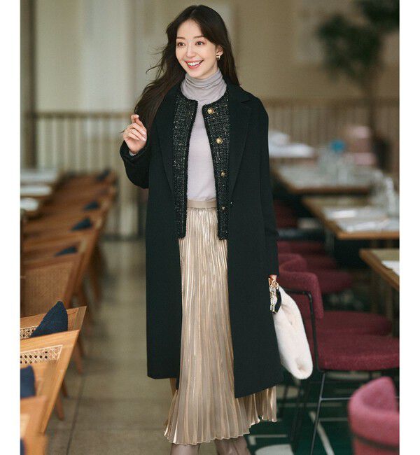 23区「【滝沢眞規子さん着用】GIOLICA ボタン ツイード ジャケット」|ノーカラージャケット|