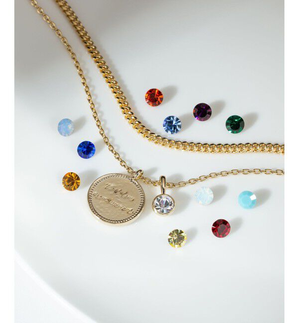 23区「カラーストーン コイン ネックレス」|ネックレス|