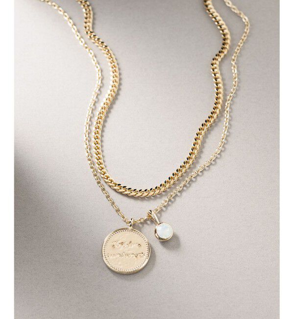 23区「カラーストーン コイン ネックレス」|ネックレス|ﾊﾟｰﾙｶﾗ