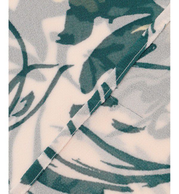 23区「【洗える】ニュアンスフラワー プリント ブラウス」|シャツ・ブラウス|