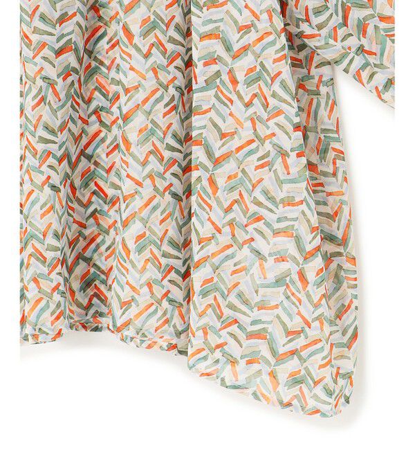 23区「【洗える】シアーヘリンボーンプリント ブラウス」|シャツ・ブラウス|