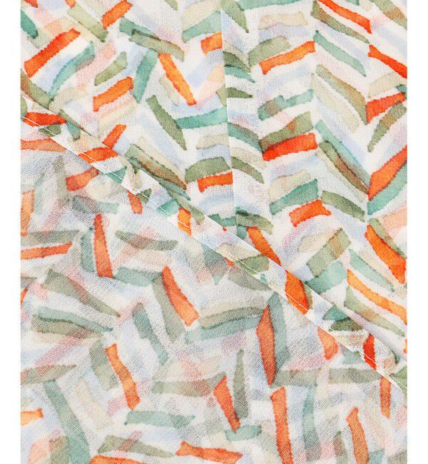 23区「【洗える】シアーヘリンボーンプリント ブラウス」|シャツ・ブラウス|