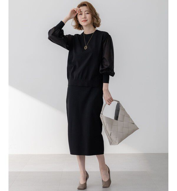 23区「【洗える】コンフォートストレッチ ニット タイト スカート」|スカート|