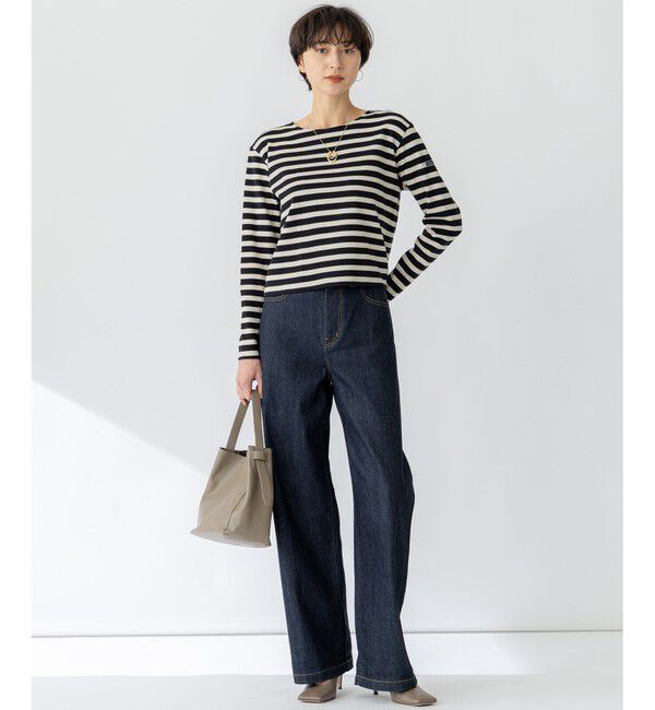 23区「【CanCam４月号掲載/洗える】Armor-lux スムース バックボタン ボーダー カットソー」|Tシャツ・カットソー|