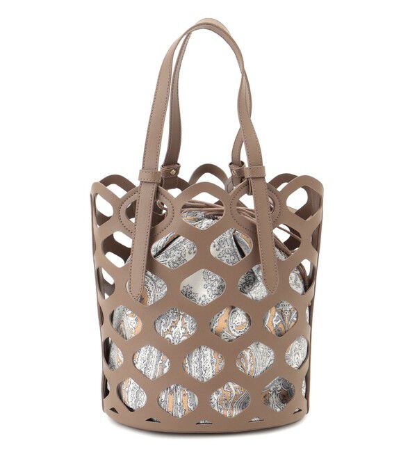 23区「【Oggi6月号掲載】Ratti ドローイング ペイズリー プリント コンビ バッグ」|ハンドバッグ|ブラウン系