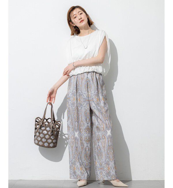 23区「【Oggi6月号掲載】Ratti ドローイング ペイズリー プリント コンビ バッグ」|ハンドバッグ|