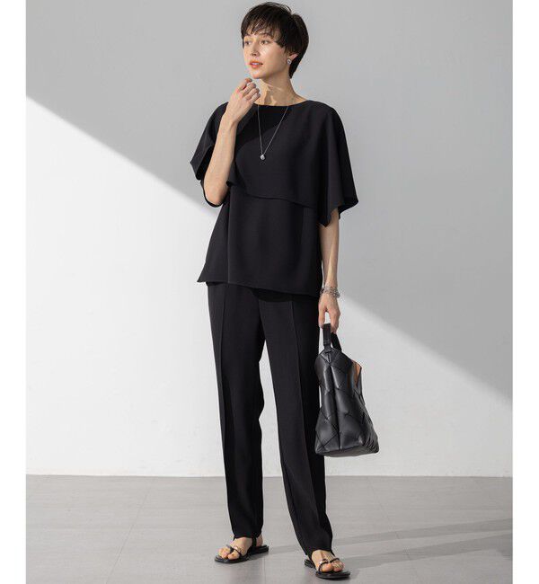 23区「【Oggi7月号掲載/吸水速乾/接触冷感/UVカット】ストレッチジョーゼット テーパード パンツ」|その他|