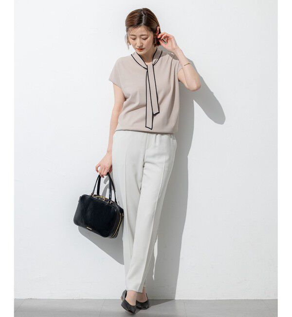 23区「【Oggi7月号掲載/吸水速乾/接触冷感/UVカット】ストレッチジョーゼット テーパード パンツ」|その他|