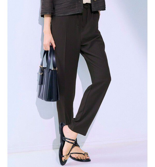 23区「【Oggi7月号掲載/吸水速乾/接触冷感/UVカット】ストレッチジョーゼット テーパード パンツ」|その他|ﾀﾞｰｸﾌﾞ