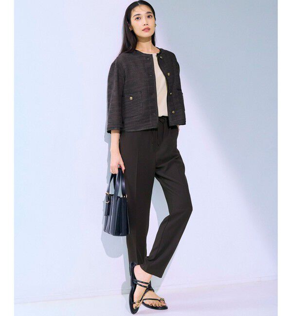 23区「【Oggi7月号掲載/吸水速乾/接触冷感/UVカット】ストレッチジョーゼット テーパード パンツ」|その他|