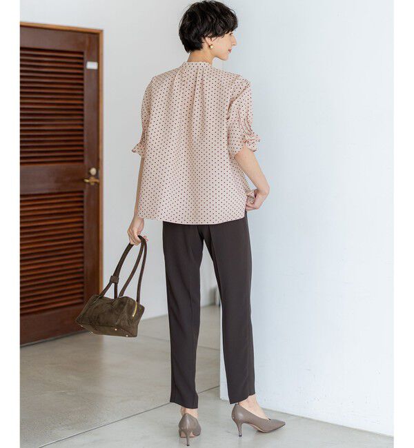 23区「【Oggi7月号掲載/吸水速乾/接触冷感/UVカット】ストレッチジョーゼット テーパード パンツ」|その他|