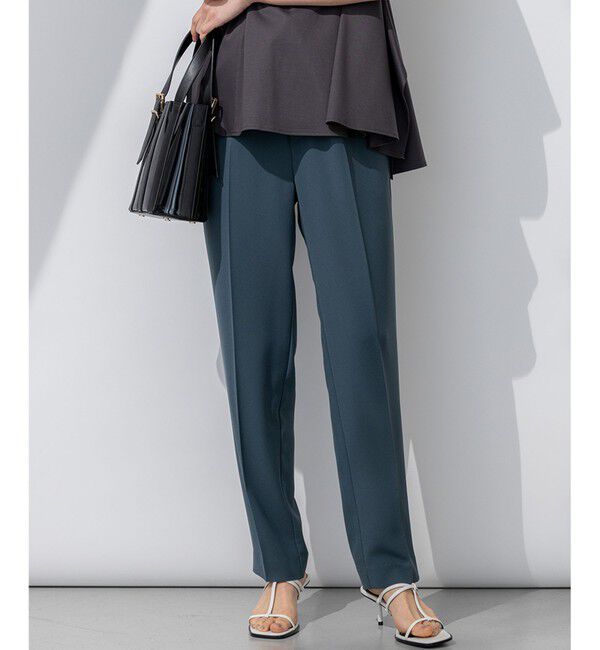 23区「【Oggi7月号掲載/吸水速乾/接触冷感/UVカット】ストレッチジョーゼット テーパード パンツ」|その他|ﾀﾞｰｸｸﾞ