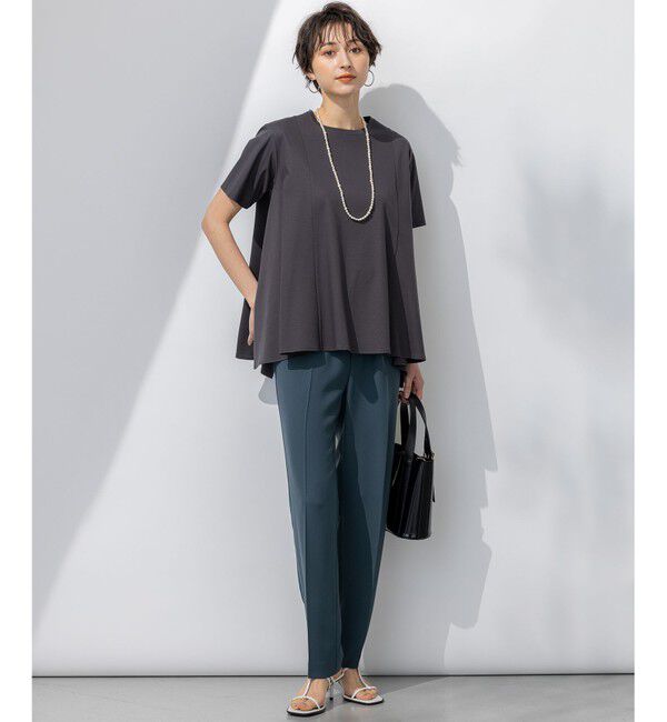 23区「【Oggi7月号掲載/吸水速乾/接触冷感/UVカット】ストレッチジョーゼット テーパード パンツ」|その他|