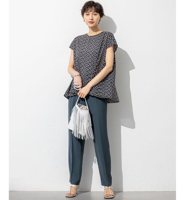 23区「【Oggi7月号掲載/吸水速乾/接触冷感/UVカット】ストレッチジョーゼット テーパード パンツ」|その他|