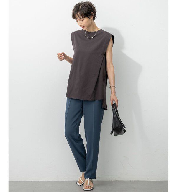 23区「【Oggi7月号掲載/吸水速乾/接触冷感/UVカット】ストレッチジョーゼット テーパード パンツ」|その他|