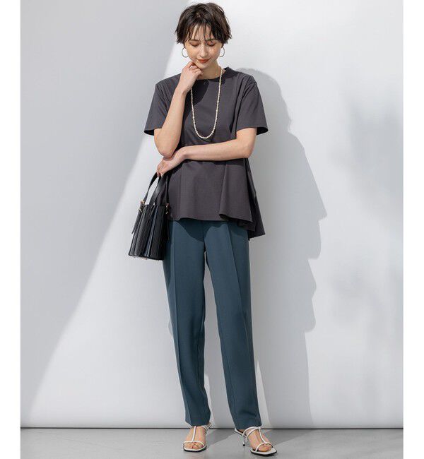 23区「【Oggi7月号掲載/吸水速乾/接触冷感/UVカット】ストレッチジョーゼット テーパード パンツ」|その他|