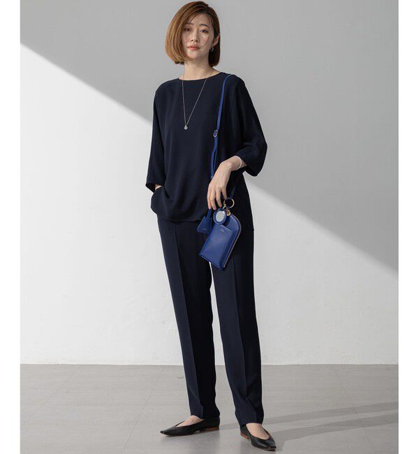 23区「【Oggi7月号掲載/吸水速乾/接触冷感/UVカット】ストレッチジョーゼット テーパード パンツ」|その他|