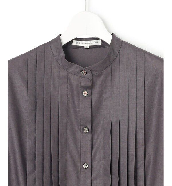 23区「【洗える】ラスターローン フロントタック ワンピース」|ワンピース|