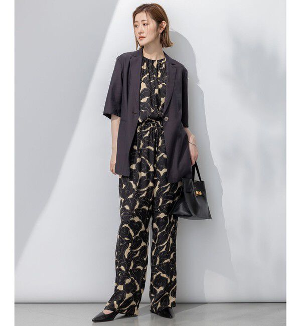 23区「【洗える】Ratti フラワーアートプリント ブラウス」|シャツ・ブラウス|