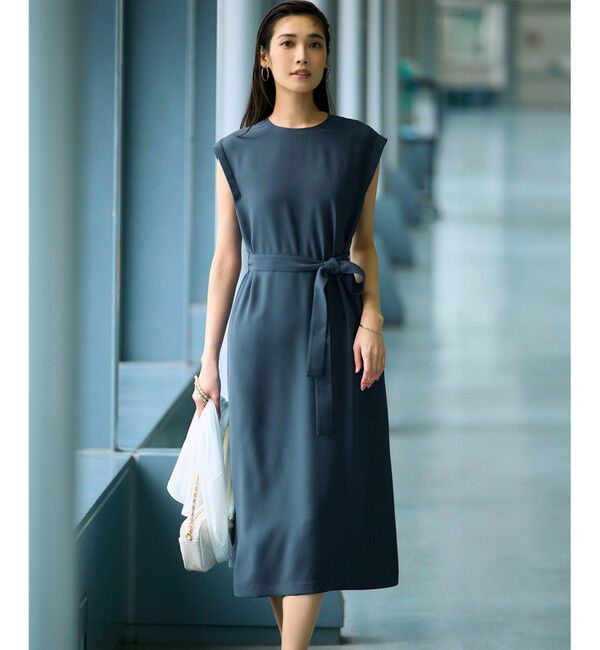 23区「【吸水速乾/UVカット/接触冷感/洗える】ストレッチジョーゼット ワンピース」|ワンピース|ﾀﾞｰｸｸﾞ