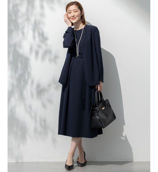 23区「【吸水速乾/UVカット/接触冷感/洗える】ストレッチジョーゼット ワンピース」|ワンピース|