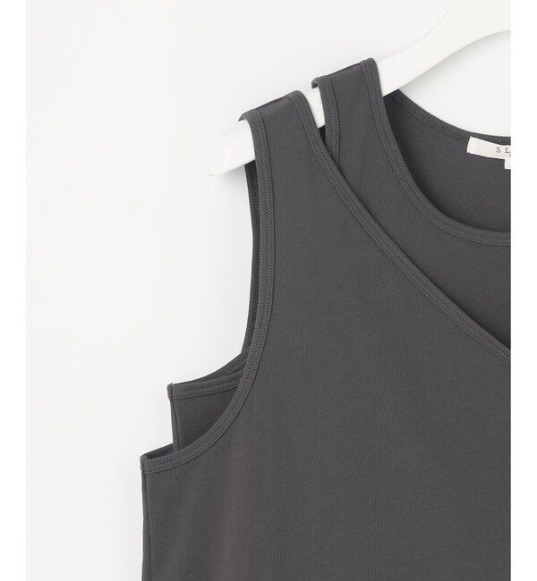 23区「【SLOW/一部店舗限定】ライトツイストコットン レイヤード タンクトップ」|Tシャツ・カットソー|