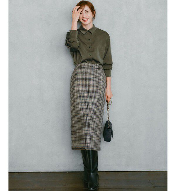 23区「【見上愛さん着用/Oggi10月号掲載/洗える】スエーディーサテン シャツ」|シャツ・ブラウス|