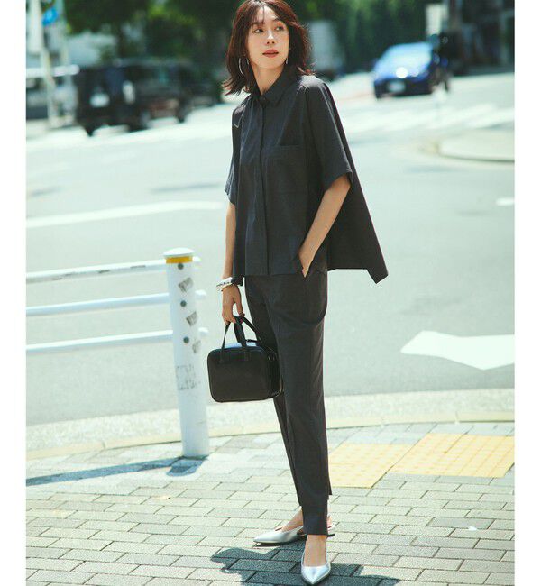 23区「【洗える】TWマットクロス スティック パンツ」|その他|