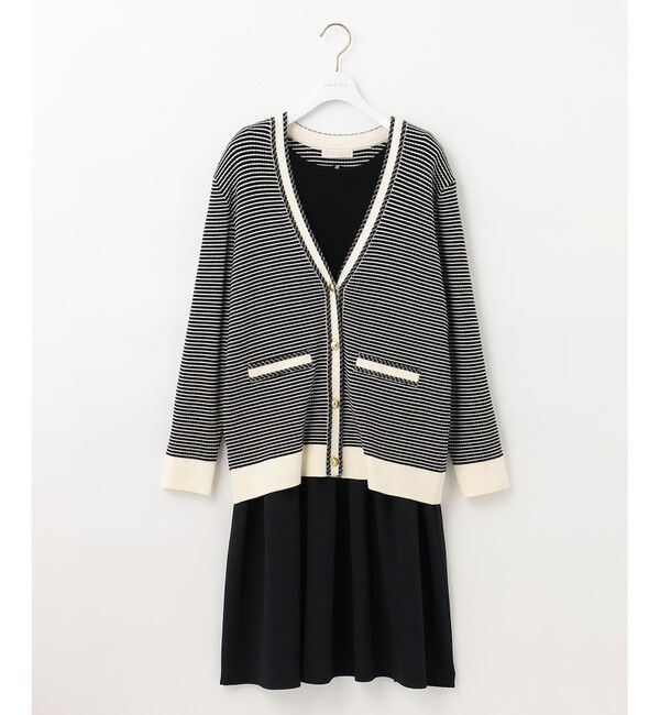 ANY SIS「【美人百花11月号掲載】クラシカルカーデ&times;ミディワンピ セット」|スーツ|