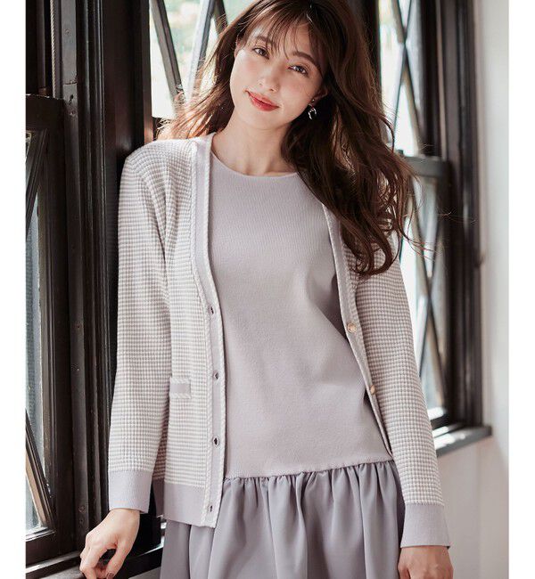 ANY SIS「【美人百花11月号掲載】クラシカルカーデ&times;ミディワンピ セット」|スーツ|