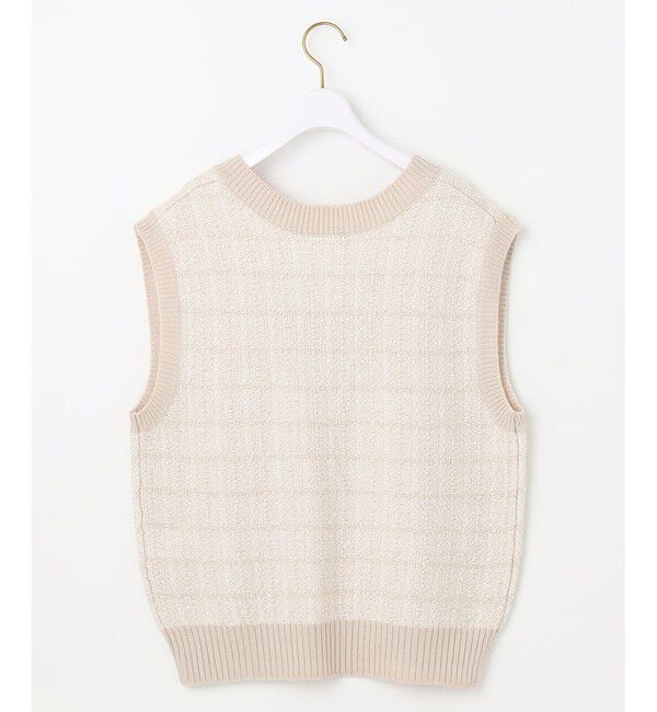 any SiS「【洗える】ツイードニット ベスト」|ベスト・ジレ|