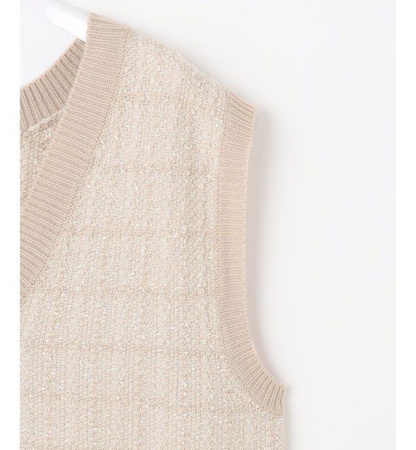 any SiS「【洗える】ツイードニット ベスト」|ベスト・ジレ|