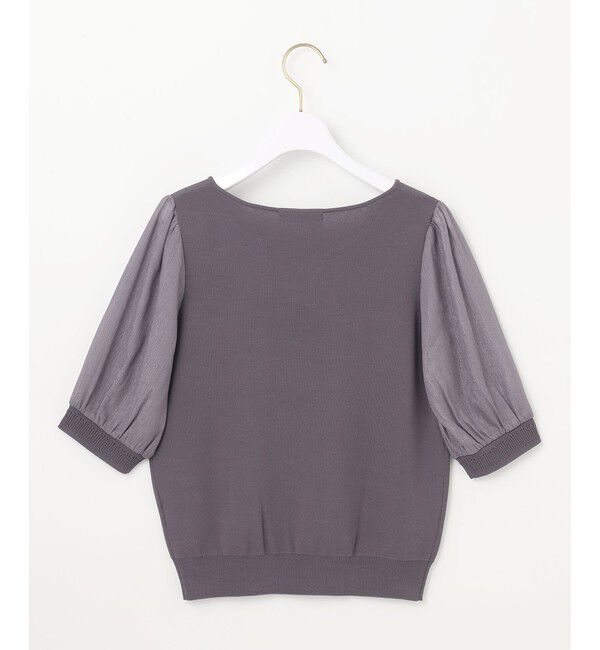 any SiS「【洗える】ハートネックファブリックコンビ ニット」|ニット・セーター|