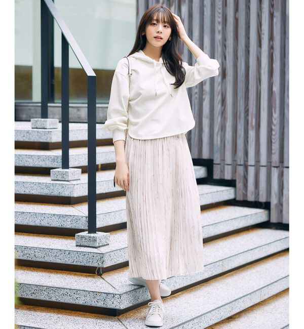 ANY SIS「【2SET】パーカー&times;マーブルプリントスカート セットアップ」|スーツ|