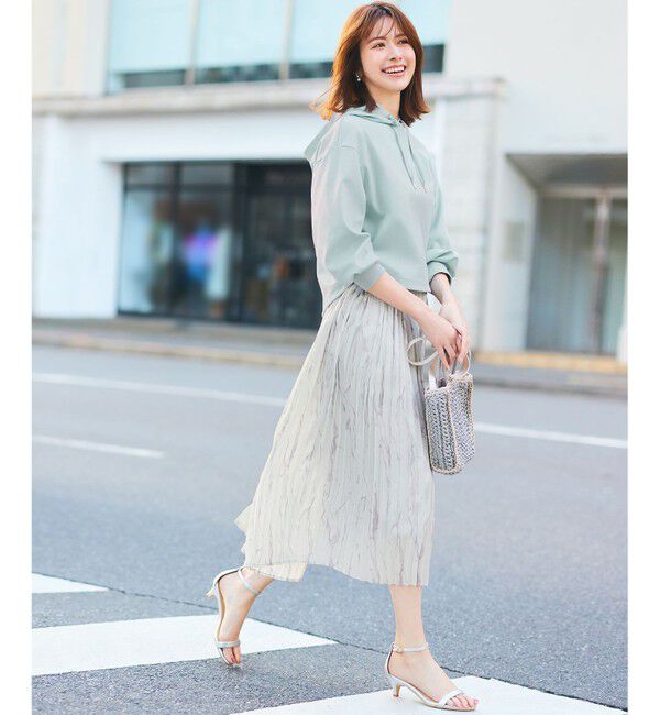 ANY SIS「【2SET】パーカー&times;マーブルプリントスカート セットアップ」|スーツ|