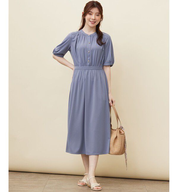 any SiS「【接触冷感・吸水速乾・UVケア】エアリードレープスムース ワンピース」|ワンピース|