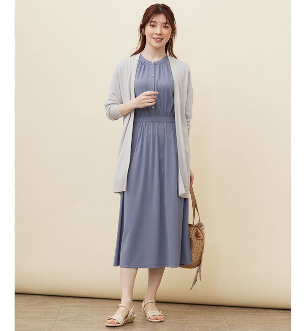 any SiS「【接触冷感・吸水速乾・UVケア】エアリードレープスムース ワンピース」|ワンピース|