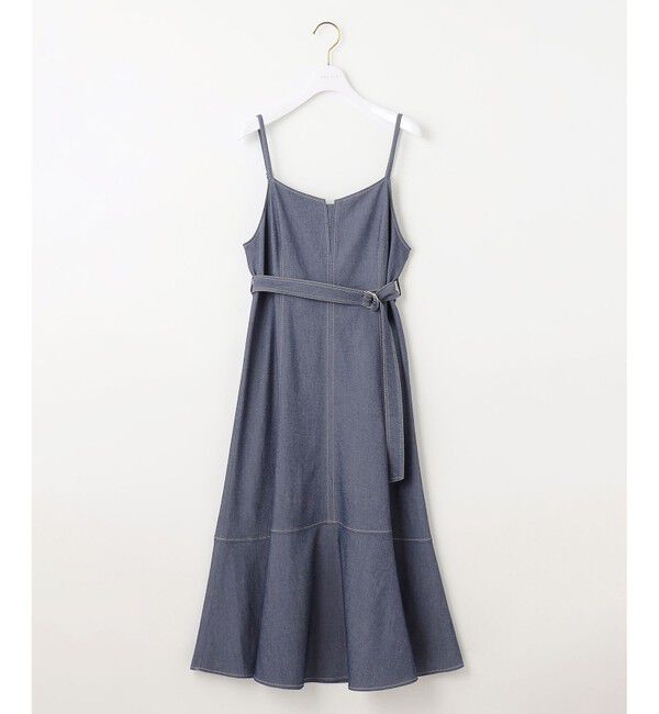 any SiS「【洗える】ライトデニムライクシャンブレー キャミワンピ」|ワンピース|